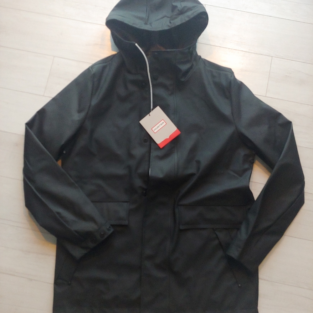 HUNTER NEW Men's Original Rain Jacket Hunter Black
